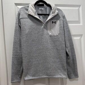 Under Armour Heather Gray Quarter-Zip Pullover
